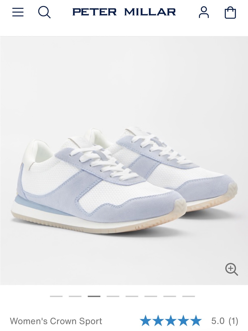 Peter Millar women’s White and Light blue Mesh & Suede Sneakers